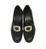 Lade das Bild in den Galerie-Viewer, Aurlands Trachtenschuhe fmit Schuhschnalle aus oxidiertem Silber - Original Penny Loafer