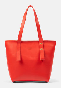 Aurlands Fjord Tote Bag red