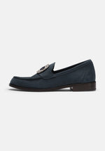 Last inn bildet i Galleri-visningsprogrammet, Bunadsko i Buxton Navy Nubuck med oksidert sølv
