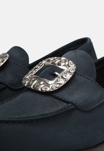Last inn bildet i Galleri-visningsprogrammet, Bunadsko i Buxton Navy Nubuck med oksidert sølv
