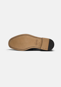 Bunadsko i Buxton Navy Nubuck med oksidert sølv